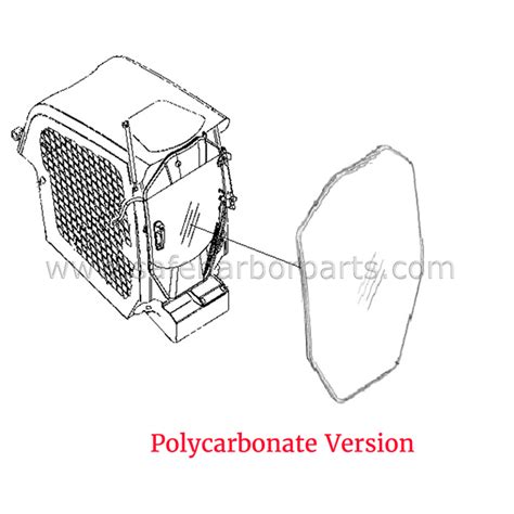 door window for caterpillar 272 skid steer|258.